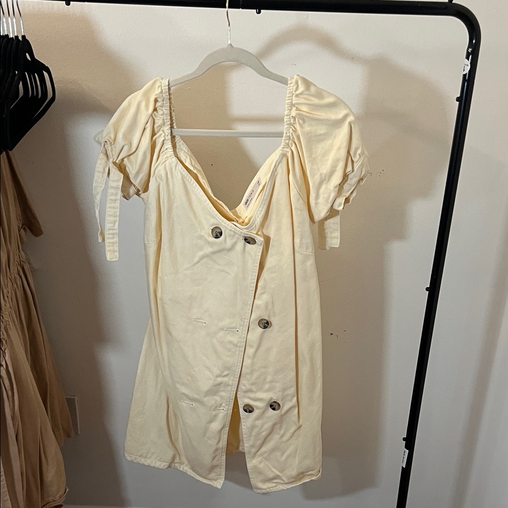 ASOS Yellow Denim Dress size 14